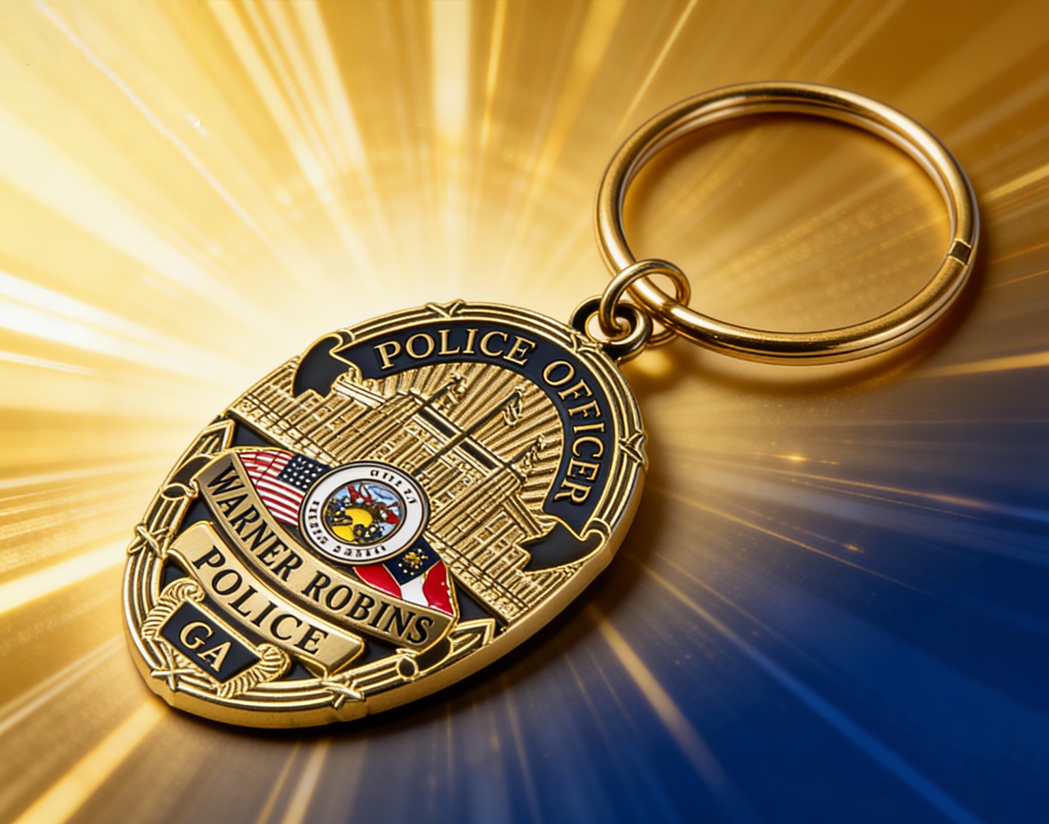 Custom Mental Enamel Keychain